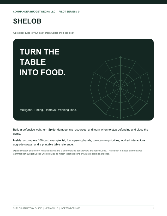 Shelob strategy guide: Turn the Table into Food